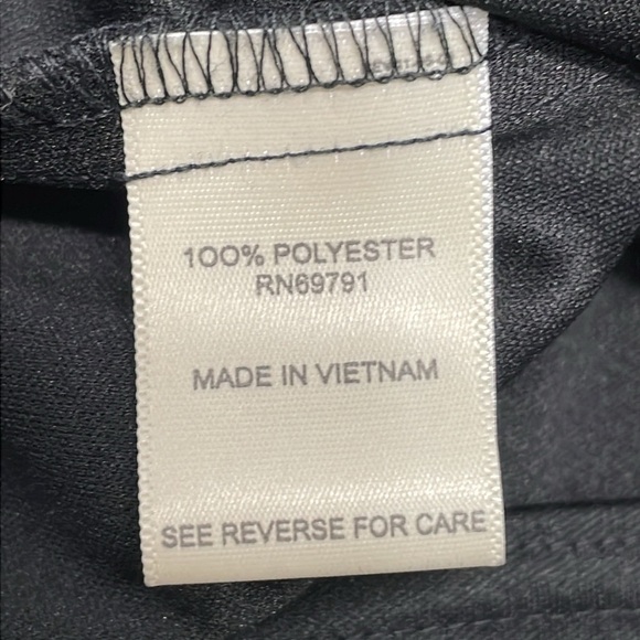 Dressbarn Layered Flutter Sleeve V-Neck Blouse Geometric Print L - Picture 12 of 13